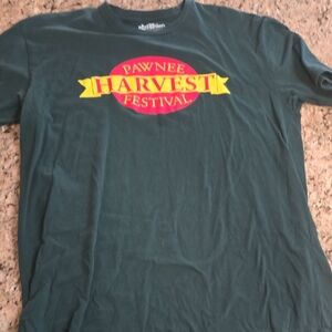 Harvest Fedtival Parks and Recreation Dark Green T-Shirt